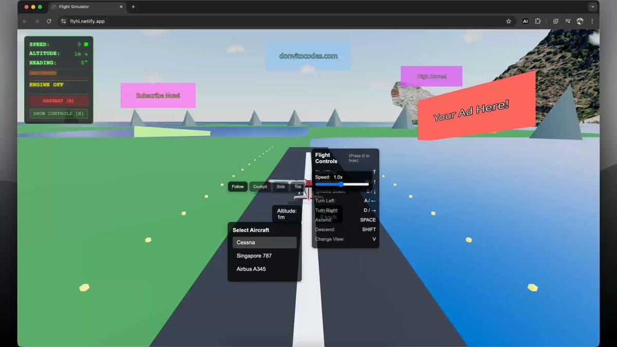 Screenshot of Flight Simulator